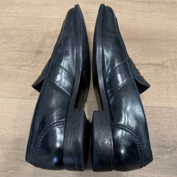 Cole Haan Men 11M Black Classic Penny Loafer Leather Shoes Sq Toe Slipon C04715 - Picture 8 of 16